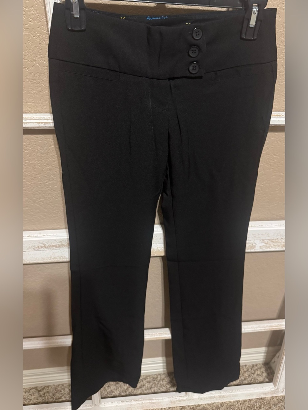 Y2K Black Women's Dress Pants with Button Waist; Sz 0 [MSRP $35]